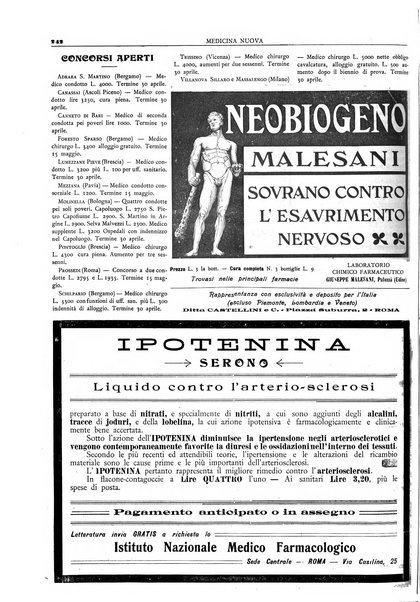 Medicina nuova periodico settimanale di scienze mediche, giurisprudenza sanitaria, medicina sociale e interessi delle classi sanitarie