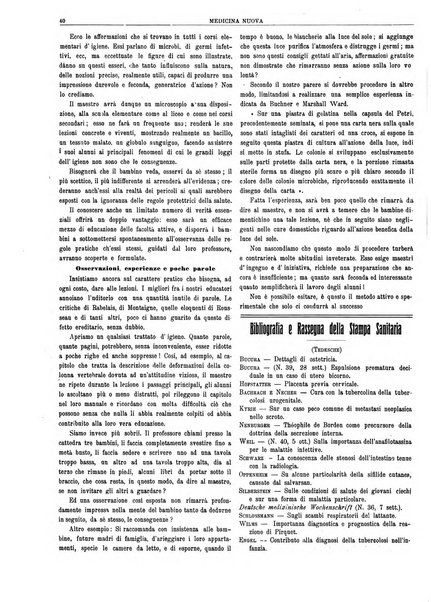 Medicina nuova periodico settimanale di scienze mediche, giurisprudenza sanitaria, medicina sociale e interessi delle classi sanitarie