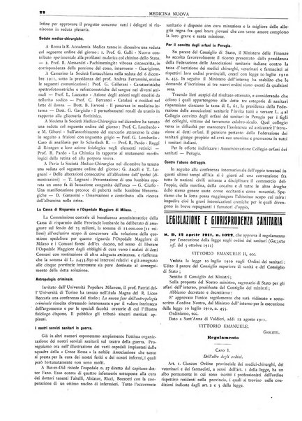 Medicina nuova periodico settimanale di scienze mediche, giurisprudenza sanitaria, medicina sociale e interessi delle classi sanitarie