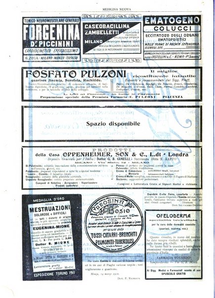 Medicina nuova periodico settimanale di scienze mediche, giurisprudenza sanitaria, medicina sociale e interessi delle classi sanitarie