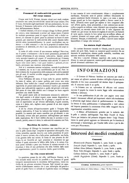 Medicina nuova periodico settimanale di scienze mediche, giurisprudenza sanitaria, medicina sociale e interessi delle classi sanitarie