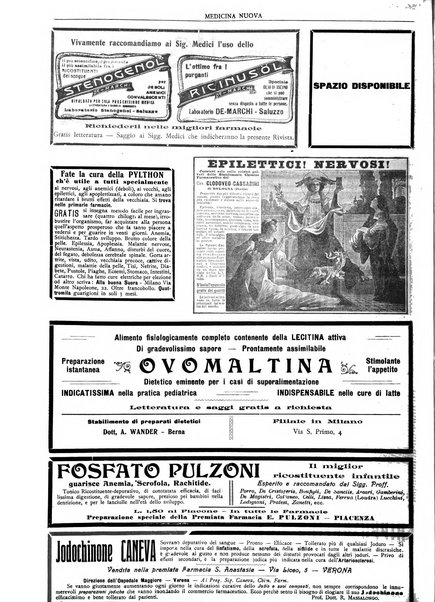 Medicina nuova periodico settimanale di scienze mediche, giurisprudenza sanitaria, medicina sociale e interessi delle classi sanitarie