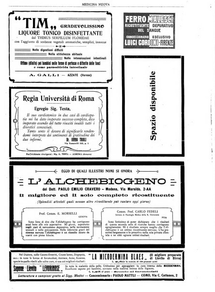 Medicina nuova periodico settimanale di scienze mediche, giurisprudenza sanitaria, medicina sociale e interessi delle classi sanitarie