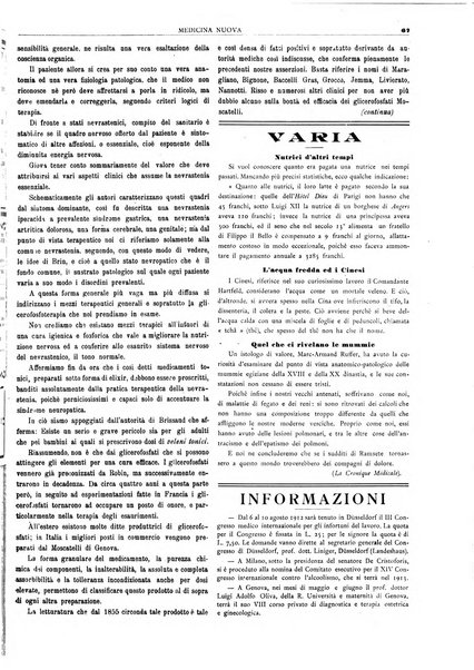 Medicina nuova periodico settimanale di scienze mediche, giurisprudenza sanitaria, medicina sociale e interessi delle classi sanitarie