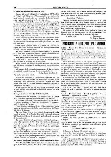 Medicina nuova periodico settimanale di scienze mediche, giurisprudenza sanitaria, medicina sociale e interessi delle classi sanitarie