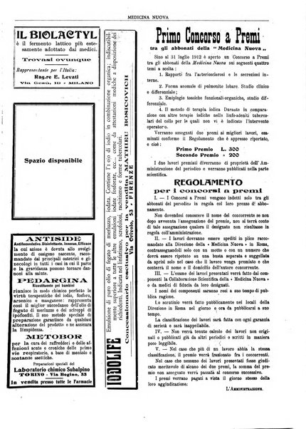 Medicina nuova periodico settimanale di scienze mediche, giurisprudenza sanitaria, medicina sociale e interessi delle classi sanitarie