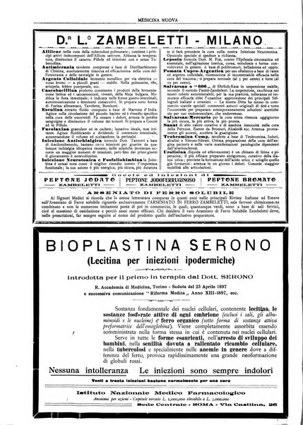 Medicina nuova periodico settimanale di scienze mediche, giurisprudenza sanitaria, medicina sociale e interessi delle classi sanitarie