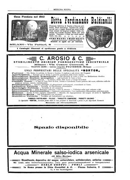 Medicina nuova periodico settimanale di scienze mediche, giurisprudenza sanitaria, medicina sociale e interessi delle classi sanitarie