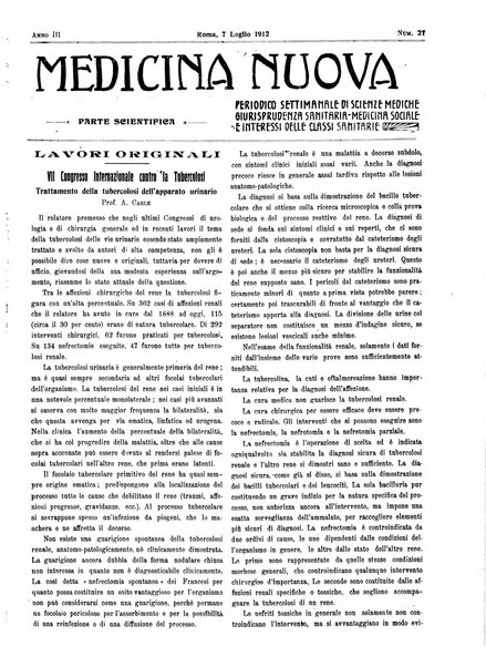 Medicina nuova periodico settimanale di scienze mediche, giurisprudenza sanitaria, medicina sociale e interessi delle classi sanitarie