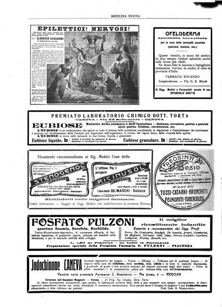 Medicina nuova periodico settimanale di scienze mediche, giurisprudenza sanitaria, medicina sociale e interessi delle classi sanitarie