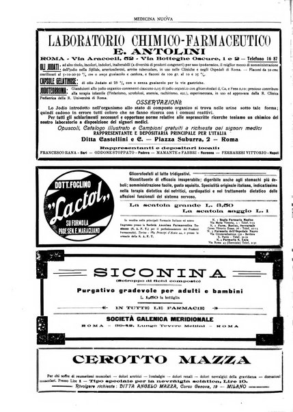 Medicina nuova periodico settimanale di scienze mediche, giurisprudenza sanitaria, medicina sociale e interessi delle classi sanitarie