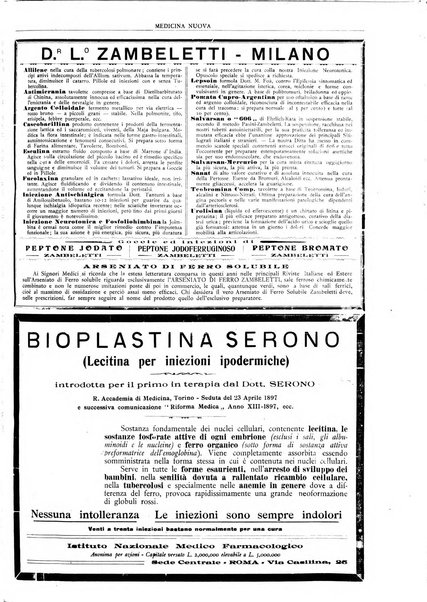 Medicina nuova periodico settimanale di scienze mediche, giurisprudenza sanitaria, medicina sociale e interessi delle classi sanitarie