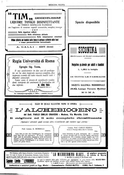 Medicina nuova periodico settimanale di scienze mediche, giurisprudenza sanitaria, medicina sociale e interessi delle classi sanitarie