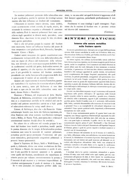 Medicina nuova periodico settimanale di scienze mediche, giurisprudenza sanitaria, medicina sociale e interessi delle classi sanitarie