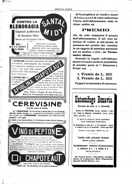 Medicina nuova periodico settimanale di scienze mediche, giurisprudenza sanitaria, medicina sociale e interessi delle classi sanitarie