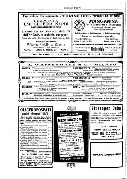 Medicina nuova periodico settimanale di scienze mediche, giurisprudenza sanitaria, medicina sociale e interessi delle classi sanitarie