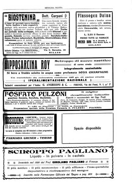 Medicina nuova periodico settimanale di scienze mediche, giurisprudenza sanitaria, medicina sociale e interessi delle classi sanitarie