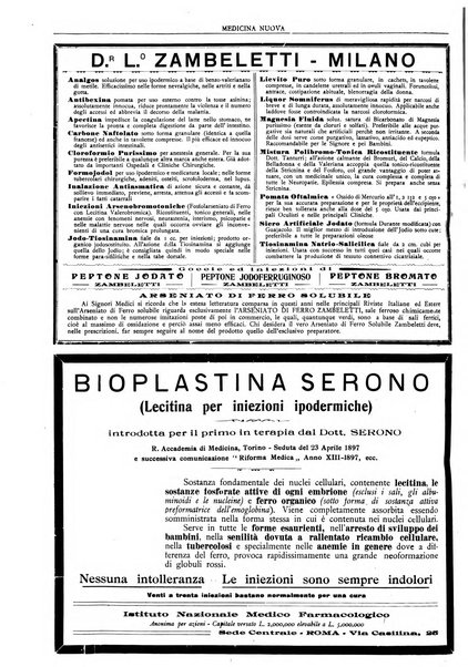 Medicina nuova periodico settimanale di scienze mediche, giurisprudenza sanitaria, medicina sociale e interessi delle classi sanitarie