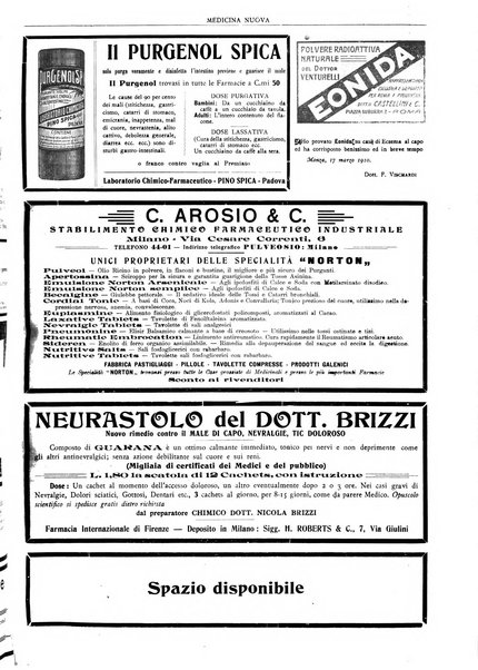 Medicina nuova periodico settimanale di scienze mediche, giurisprudenza sanitaria, medicina sociale e interessi delle classi sanitarie