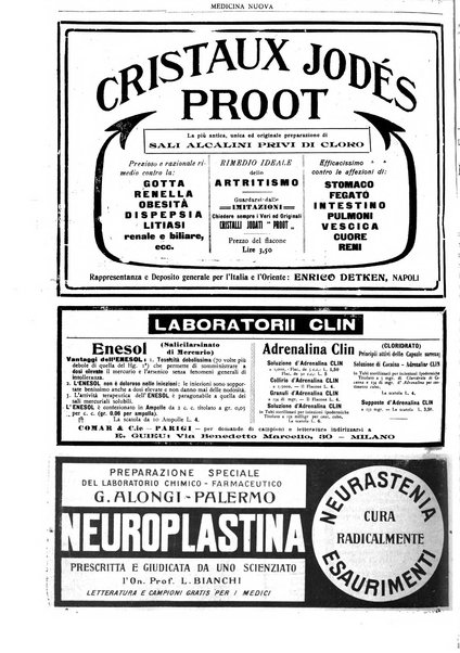 Medicina nuova periodico settimanale di scienze mediche, giurisprudenza sanitaria, medicina sociale e interessi delle classi sanitarie