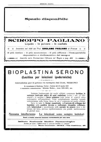 Medicina nuova periodico settimanale di scienze mediche, giurisprudenza sanitaria, medicina sociale e interessi delle classi sanitarie