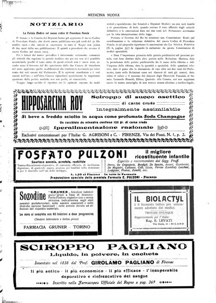 Medicina nuova periodico settimanale di scienze mediche, giurisprudenza sanitaria, medicina sociale e interessi delle classi sanitarie