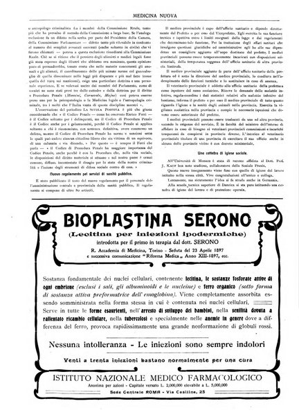 Medicina nuova periodico settimanale di scienze mediche, giurisprudenza sanitaria, medicina sociale e interessi delle classi sanitarie