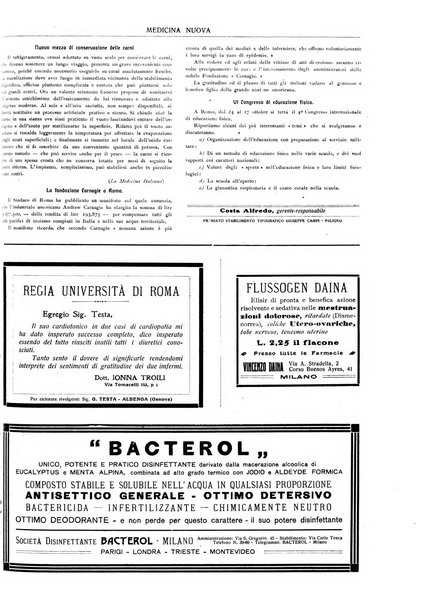 Medicina nuova periodico settimanale di scienze mediche, giurisprudenza sanitaria, medicina sociale e interessi delle classi sanitarie