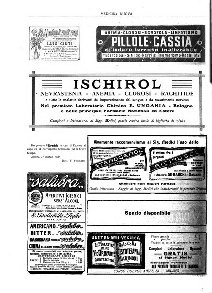 Medicina nuova periodico settimanale di scienze mediche, giurisprudenza sanitaria, medicina sociale e interessi delle classi sanitarie