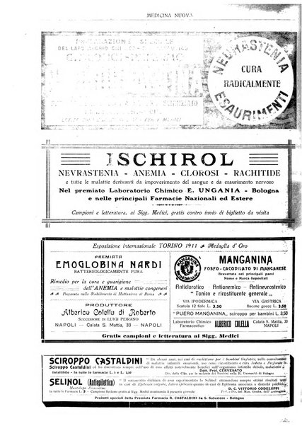 Medicina nuova periodico settimanale di scienze mediche, giurisprudenza sanitaria, medicina sociale e interessi delle classi sanitarie