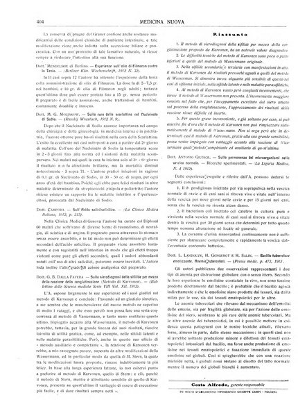 Medicina nuova periodico settimanale di scienze mediche, giurisprudenza sanitaria, medicina sociale e interessi delle classi sanitarie