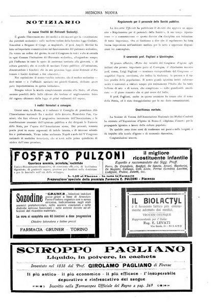 Medicina nuova periodico settimanale di scienze mediche, giurisprudenza sanitaria, medicina sociale e interessi delle classi sanitarie