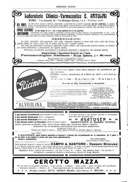 Medicina nuova periodico settimanale di scienze mediche, giurisprudenza sanitaria, medicina sociale e interessi delle classi sanitarie