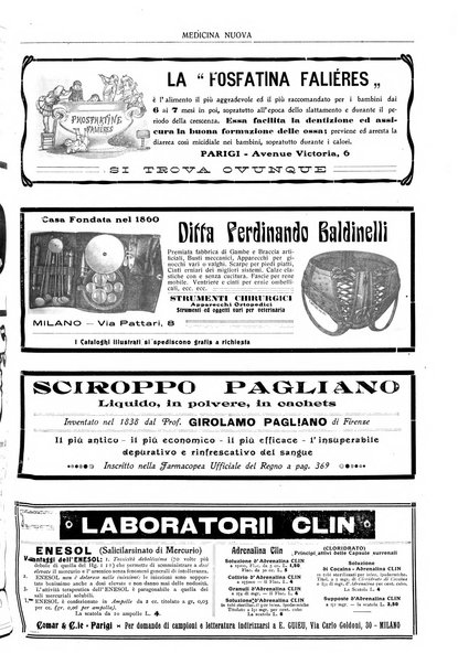 Medicina nuova periodico settimanale di scienze mediche, giurisprudenza sanitaria, medicina sociale e interessi delle classi sanitarie