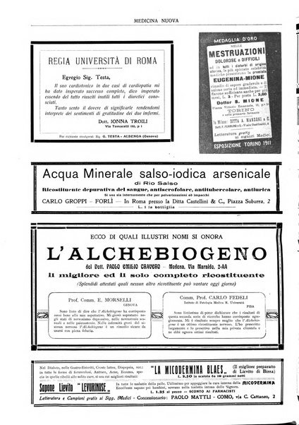 Medicina nuova periodico settimanale di scienze mediche, giurisprudenza sanitaria, medicina sociale e interessi delle classi sanitarie