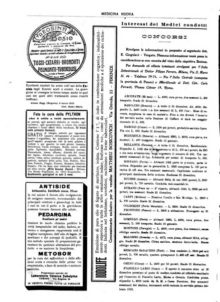 Medicina nuova periodico settimanale di scienze mediche, giurisprudenza sanitaria, medicina sociale e interessi delle classi sanitarie