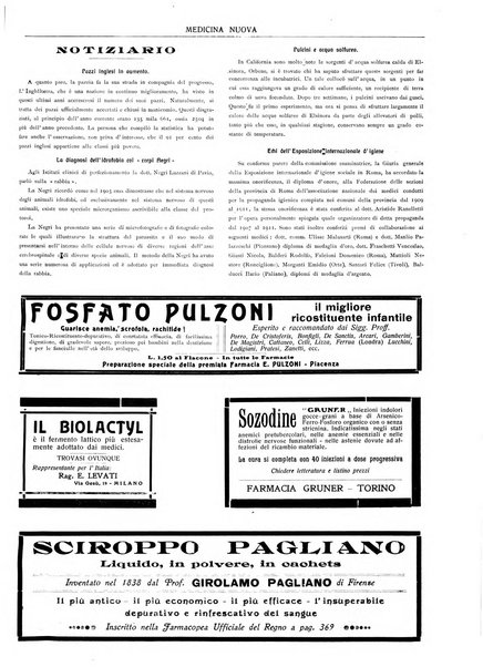 Medicina nuova periodico settimanale di scienze mediche, giurisprudenza sanitaria, medicina sociale e interessi delle classi sanitarie