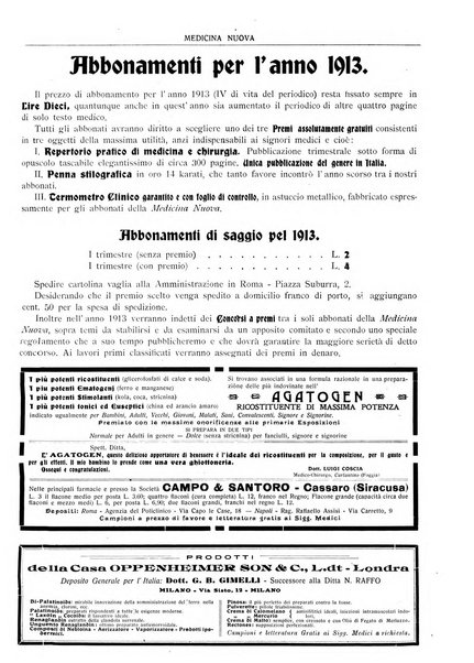 Medicina nuova periodico settimanale di scienze mediche, giurisprudenza sanitaria, medicina sociale e interessi delle classi sanitarie