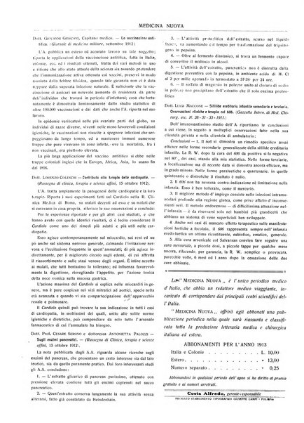 Medicina nuova periodico settimanale di scienze mediche, giurisprudenza sanitaria, medicina sociale e interessi delle classi sanitarie