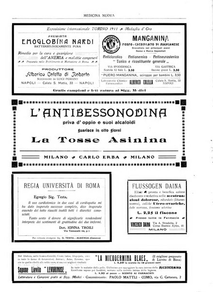 Medicina nuova periodico settimanale di scienze mediche, giurisprudenza sanitaria, medicina sociale e interessi delle classi sanitarie