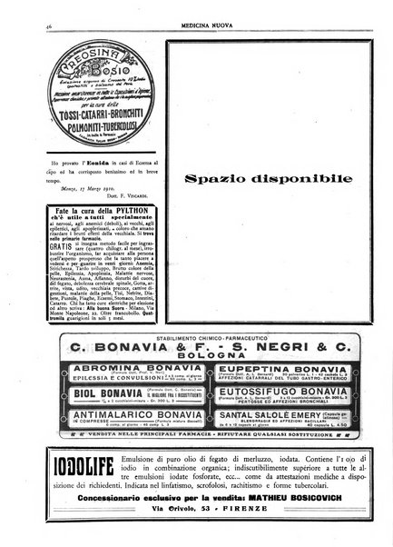 Medicina nuova periodico settimanale di scienze mediche, giurisprudenza sanitaria, medicina sociale e interessi delle classi sanitarie