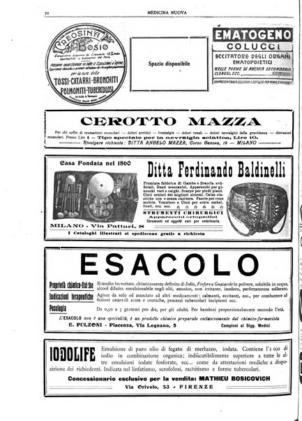 Medicina nuova periodico settimanale di scienze mediche, giurisprudenza sanitaria, medicina sociale e interessi delle classi sanitarie