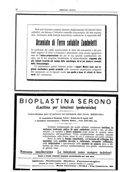 Medicina nuova periodico settimanale di scienze mediche, giurisprudenza sanitaria, medicina sociale e interessi delle classi sanitarie