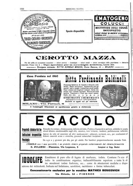 Medicina nuova periodico settimanale di scienze mediche, giurisprudenza sanitaria, medicina sociale e interessi delle classi sanitarie