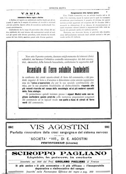 Medicina nuova periodico settimanale di scienze mediche, giurisprudenza sanitaria, medicina sociale e interessi delle classi sanitarie