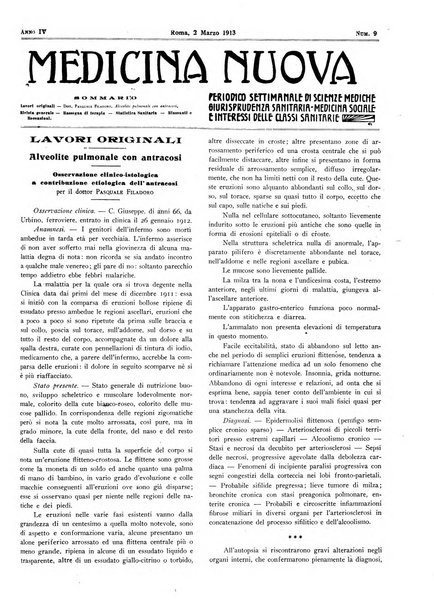 Medicina nuova periodico settimanale di scienze mediche, giurisprudenza sanitaria, medicina sociale e interessi delle classi sanitarie