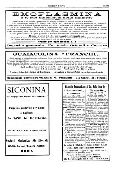 Medicina nuova periodico settimanale di scienze mediche, giurisprudenza sanitaria, medicina sociale e interessi delle classi sanitarie