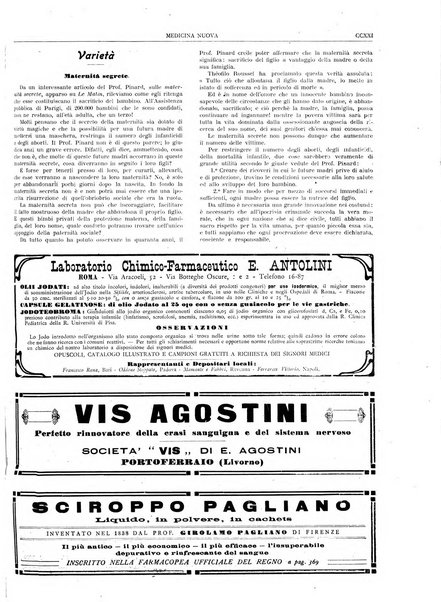 Medicina nuova periodico settimanale di scienze mediche, giurisprudenza sanitaria, medicina sociale e interessi delle classi sanitarie