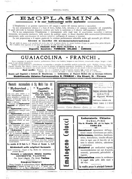 Medicina nuova periodico settimanale di scienze mediche, giurisprudenza sanitaria, medicina sociale e interessi delle classi sanitarie