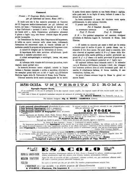 Medicina nuova periodico settimanale di scienze mediche, giurisprudenza sanitaria, medicina sociale e interessi delle classi sanitarie